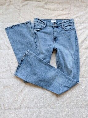 FRAME Distressed Le High Flare Leg Jeans
